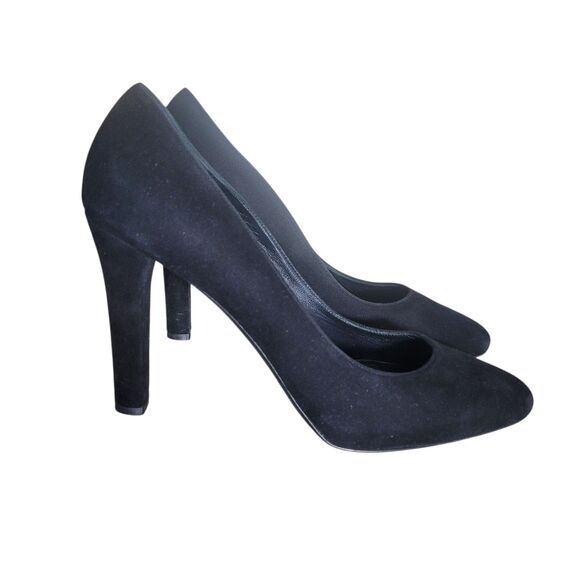 Ralph Lauren Collection Black Suede Pumps Women's Size 8 Purple Label High Heels - Picture 1 of 11